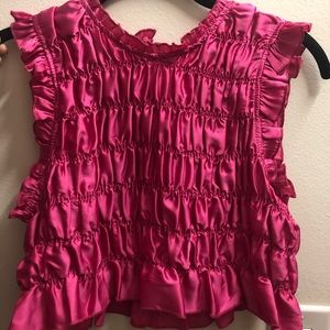 ZARA pink cropped shirt